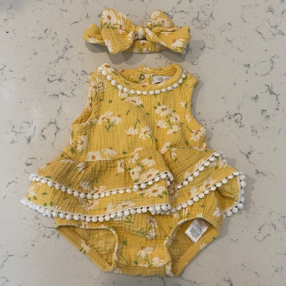 Rachel Zoe Yellow Floral Baby Dress